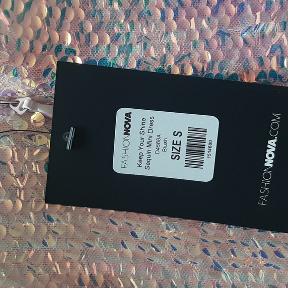 Fashion Nova Blush Sequin Mini Dress - Picture 4 of 4